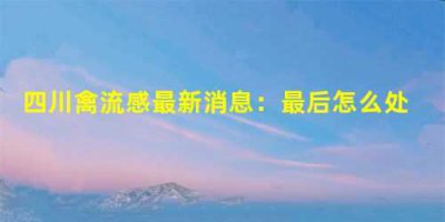 ​四川禽流感最新消息：最后怎么处理的？H5N6禽流感传人吗？