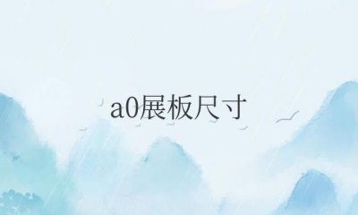 ​a0展板尺寸大小（对应ps参数）