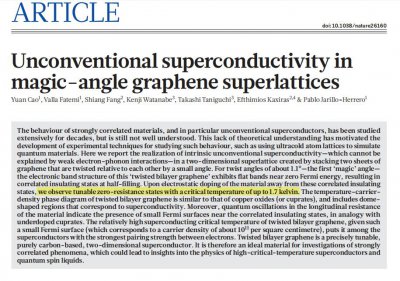 ​石墨烯的常温超导，曹原的“魔角”石墨烯能实现吗？